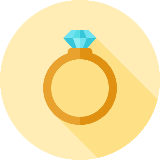 Engagement ring Flat Circular Flat icon
