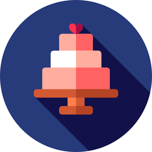 Wedding cake Flat Circular Flat icon