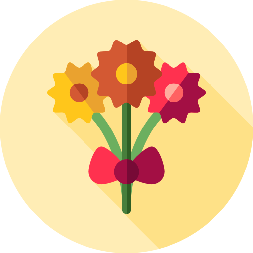 花束 Flat Circular Flat icon