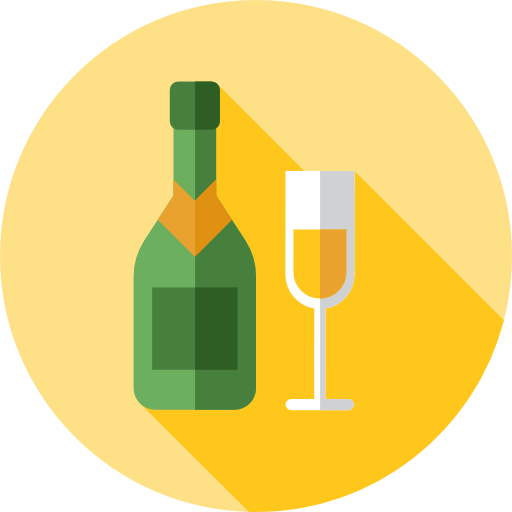 champagne Flat Circular Flat icona