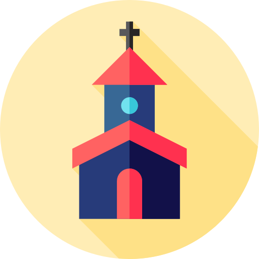 chiesa Flat Circular Flat icona