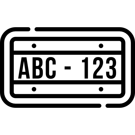 License plate Special Lineal icon