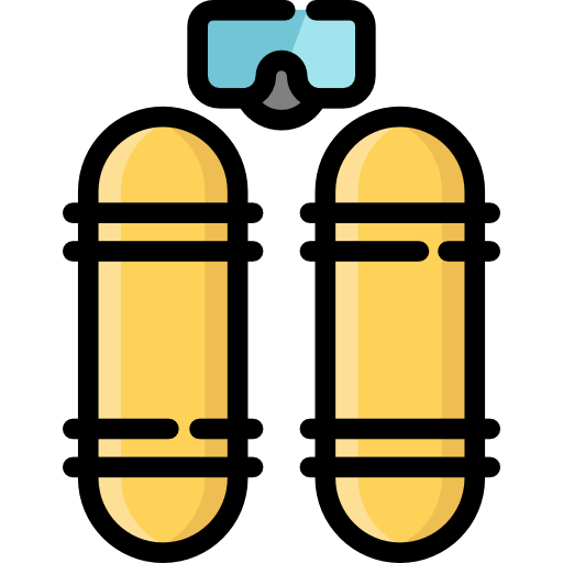 scaphandre autonome Special Lineal color Icône
