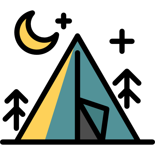 Tent Special Lineal color icon
