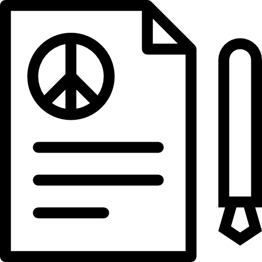 trattato di pace Coloring Lineal icona