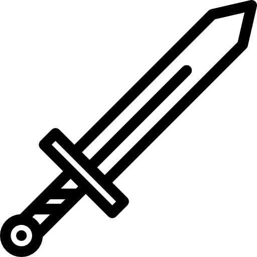 zwaard Coloring Lineal icoon