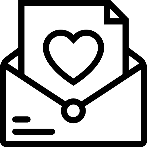 Love letter Coloring Lineal icon