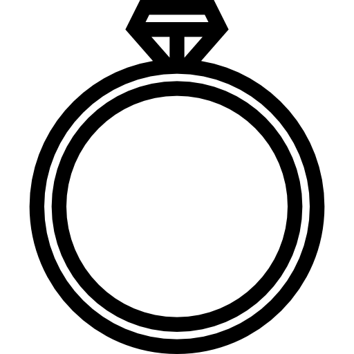 pierścionek zaręczynowy Coloring Lineal ikona