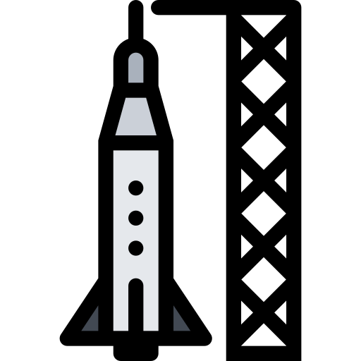 Rocket launch Coloring Color icon