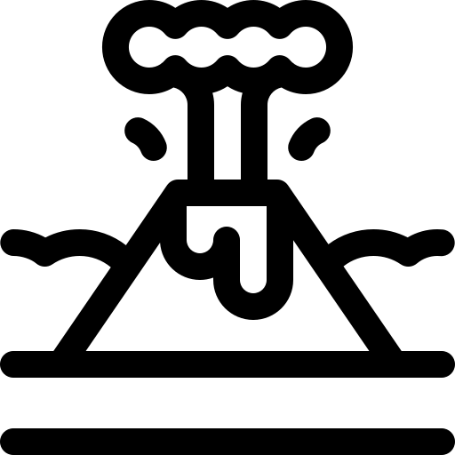 volcán Basic Rounded Lineal icono