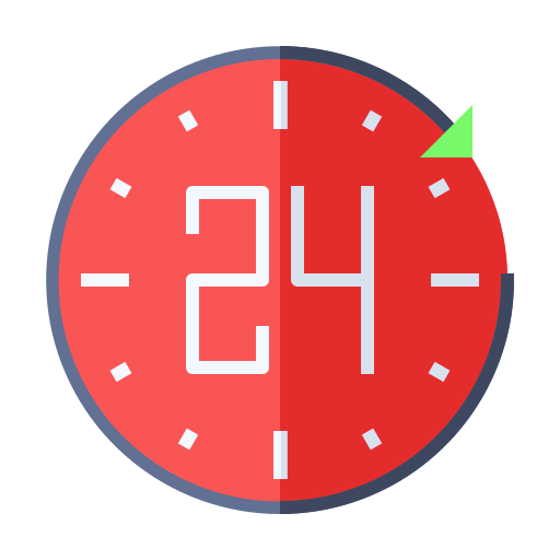 Open 24 hours Generic Flat icon