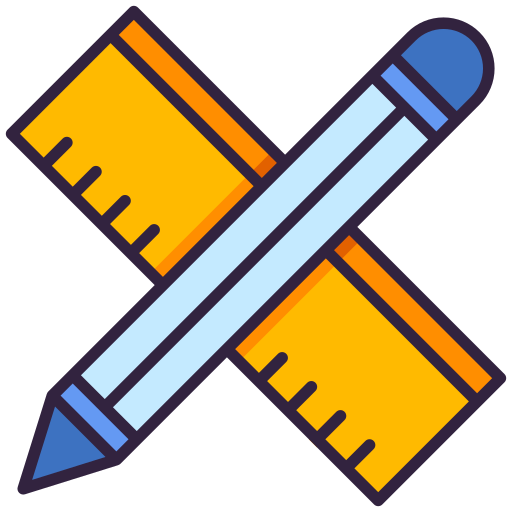 ołówek i linijka Generic Outline Color ikona