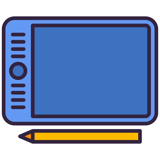 tablet graficzny Generic Outline Color ikona