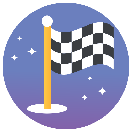 flaga wyścigów Generic Flat Gradient ikona