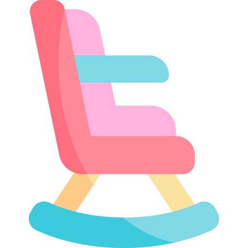 fauteuil à bascule Kawaii Flat Icône