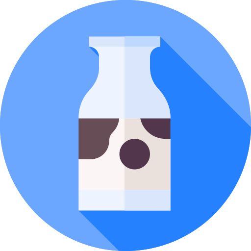 Milk bottle Flat Circular Flat icon