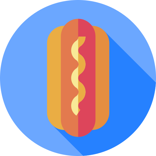 hot dog Flat Circular Flat ikona