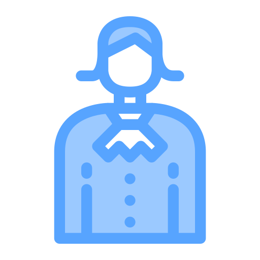 zakenvrouw Generic Blue icoon