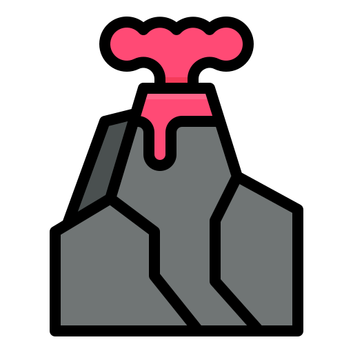 vulcano Generic Outline Color icona