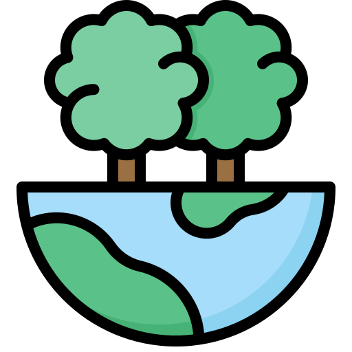 緑の地球 Generic Outline Color icon