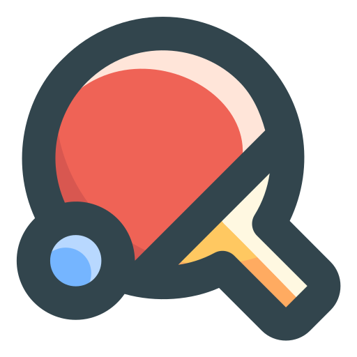 Ping pong Generic Outline Color icon