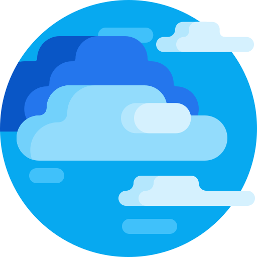 Cloudy Detailed Flat Circular Flat icon