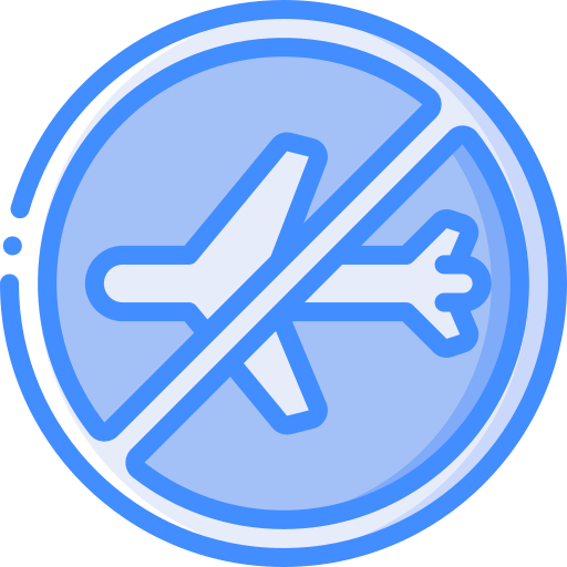 비행 금지 Basic Miscellany Blue icon