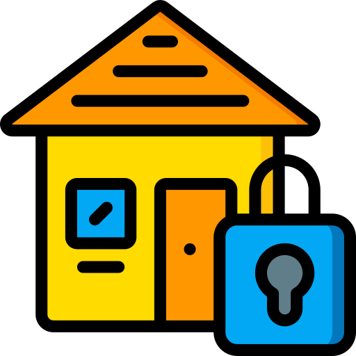 Locked house Basic Miscellany Lineal Color icon