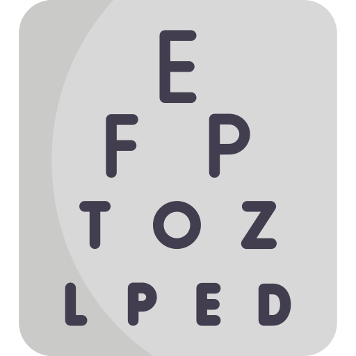 Eye test Kawaii Flat icon