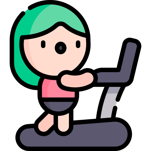 Treadmill machine Kawaii Lineal color icon