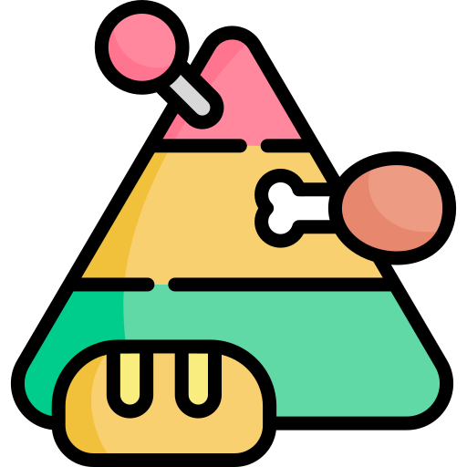 Пирамида Kawaii Lineal color иконка