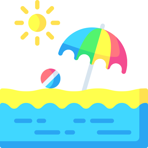 strand vakantie Special Flat icoon