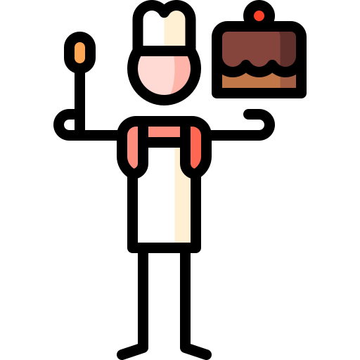 chef Puppet Characters Lineal Color Icône