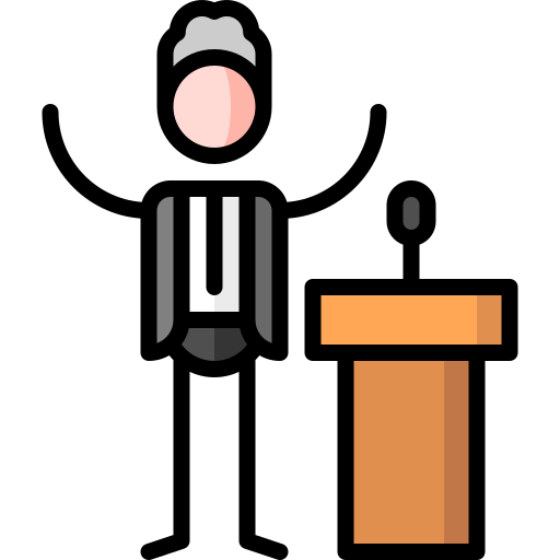 Politician Puppet Characters Lineal Color icon