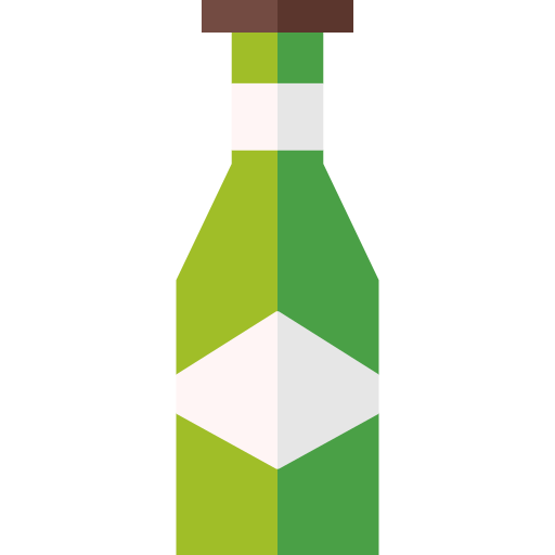 bottiglia di birra Basic Straight Flat icona