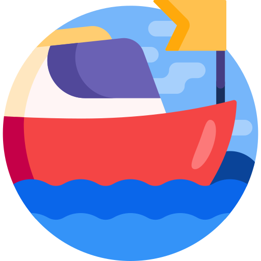 Boat Detailed Flat Circular Flat icon