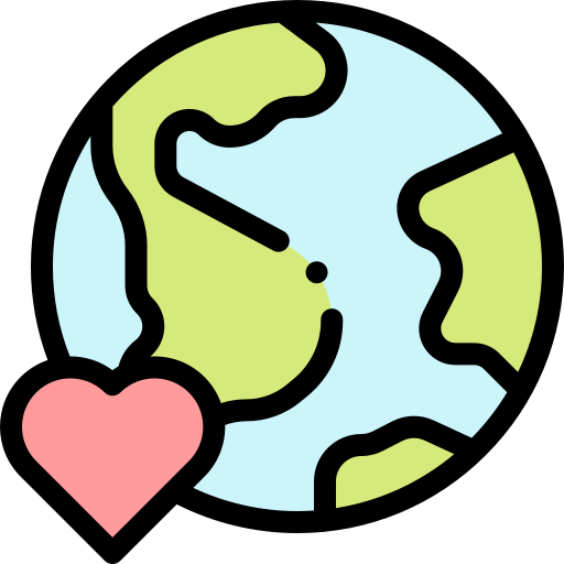 Green planet Detailed Rounded Lineal color icon