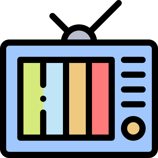 fernseher Detailed Rounded Lineal color icon