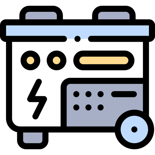 generator elektryczny Detailed Rounded Lineal color ikona