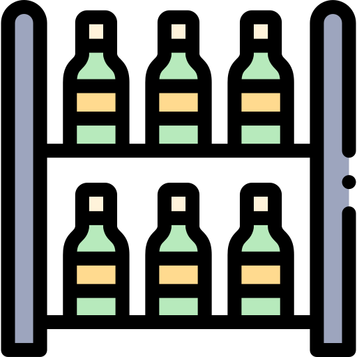 Bottle rack Detailed Rounded Lineal color icon