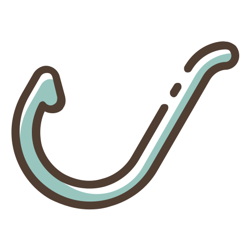 Fishing hook Generic Outline Color icon