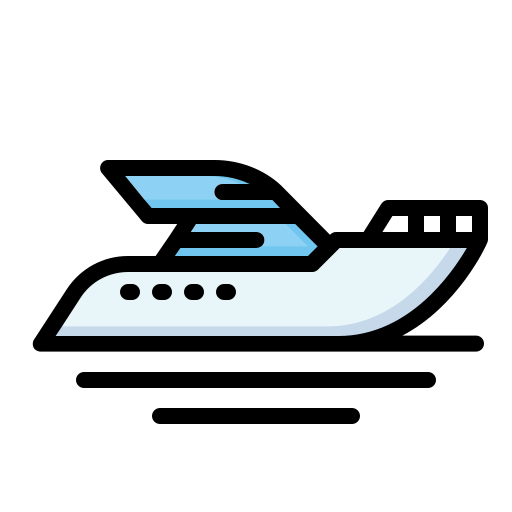 yacht Generic Outline Color icon