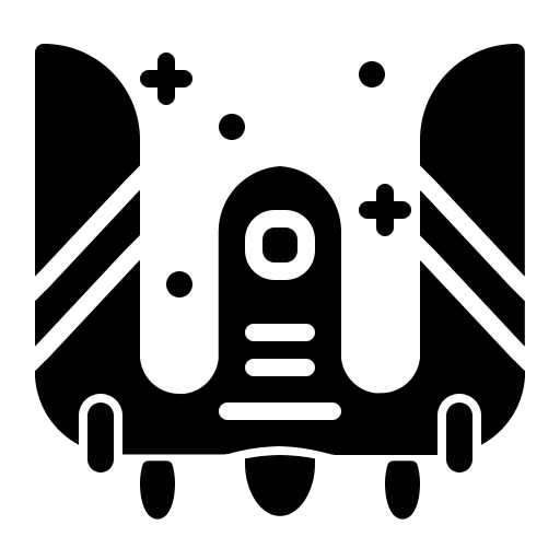 vaisseau spatial Generic Glyph Icône