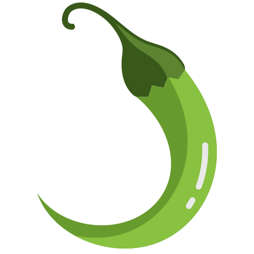 groene spaanse peper Icongeek26 Flat icoon