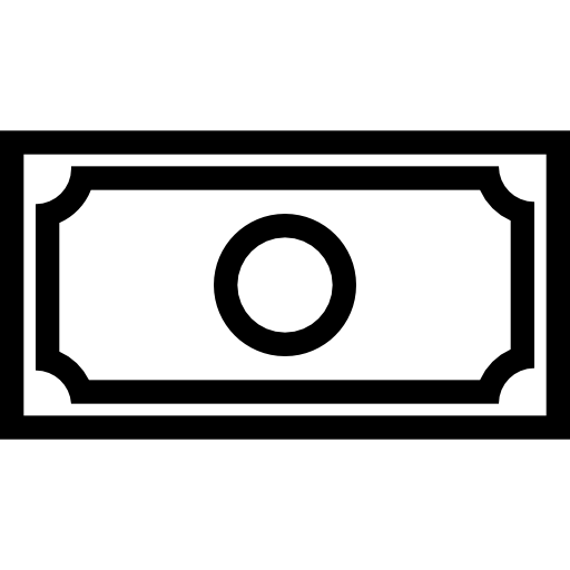 billete de banco Coloring Lineal icono