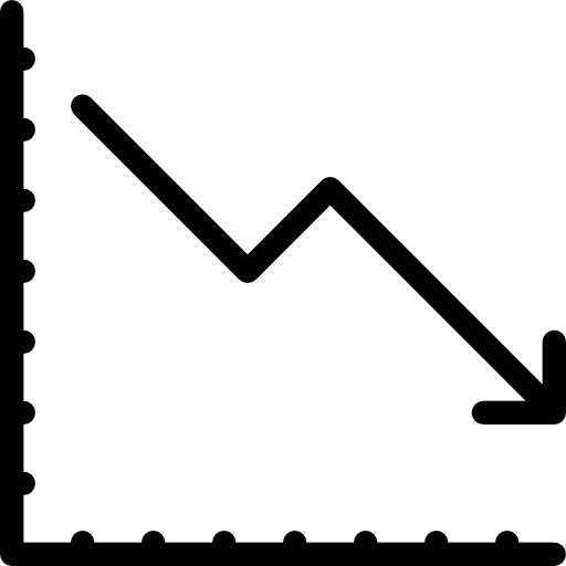 Line chart Coloring Lineal icon