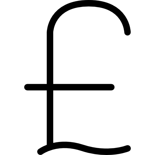 Pound sterling Coloring Lineal icon