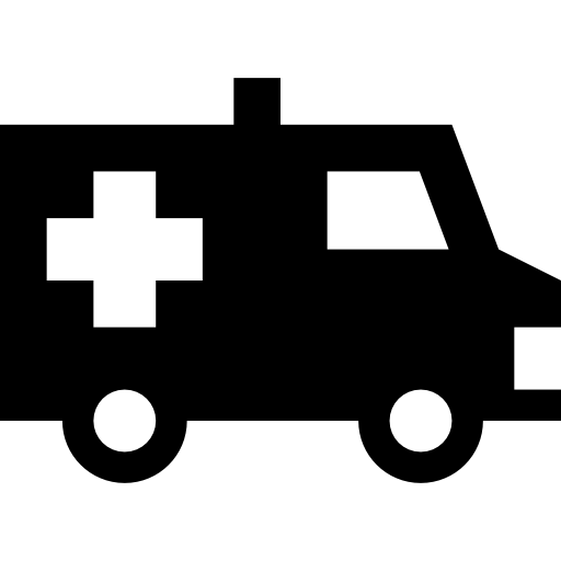 Ambulance Basic Straight Filled icon