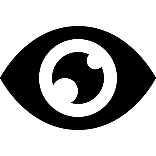 Eye Basic Straight Filled icon