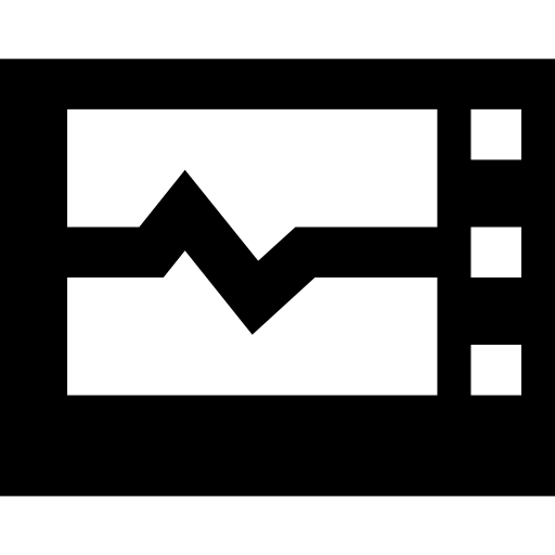electrocardiograma Basic Straight Filled icono